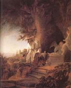 REMBRANDT Harmenszoon van Rijn Christ and St Mary Magdalene at the Tomb (mk25) painting